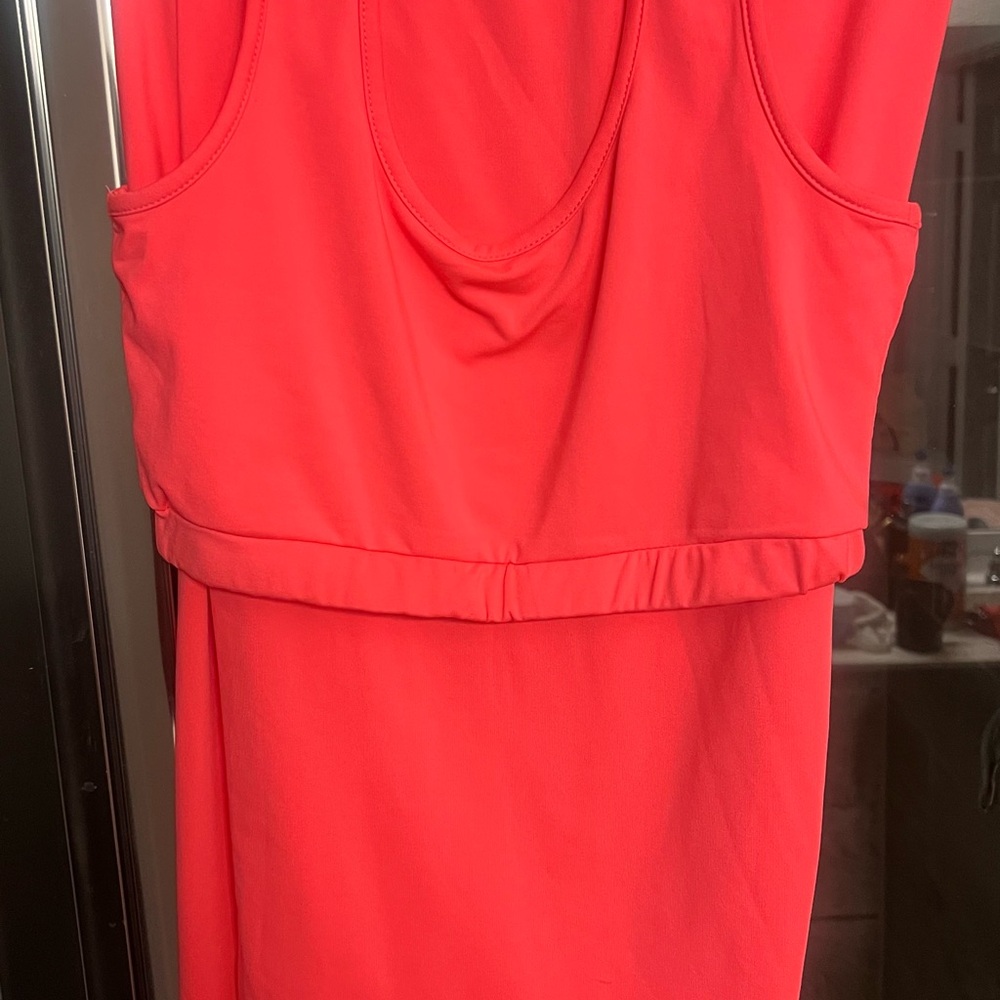 Vibrant Red Sleeveless Dress